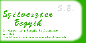 szilveszter begyik business card